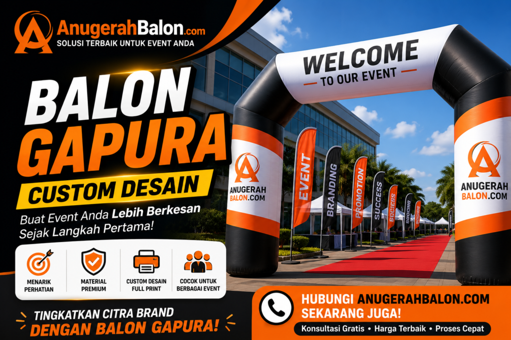 balon gapura custom untuk event perusahaan