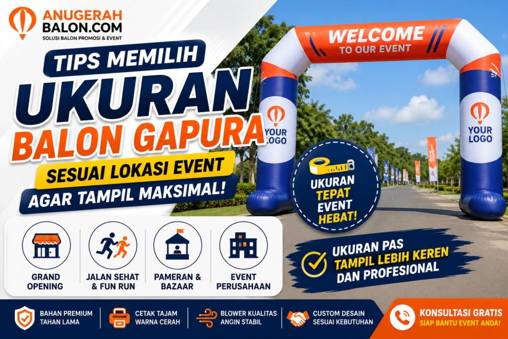 tips memilih ukuran balon gapura