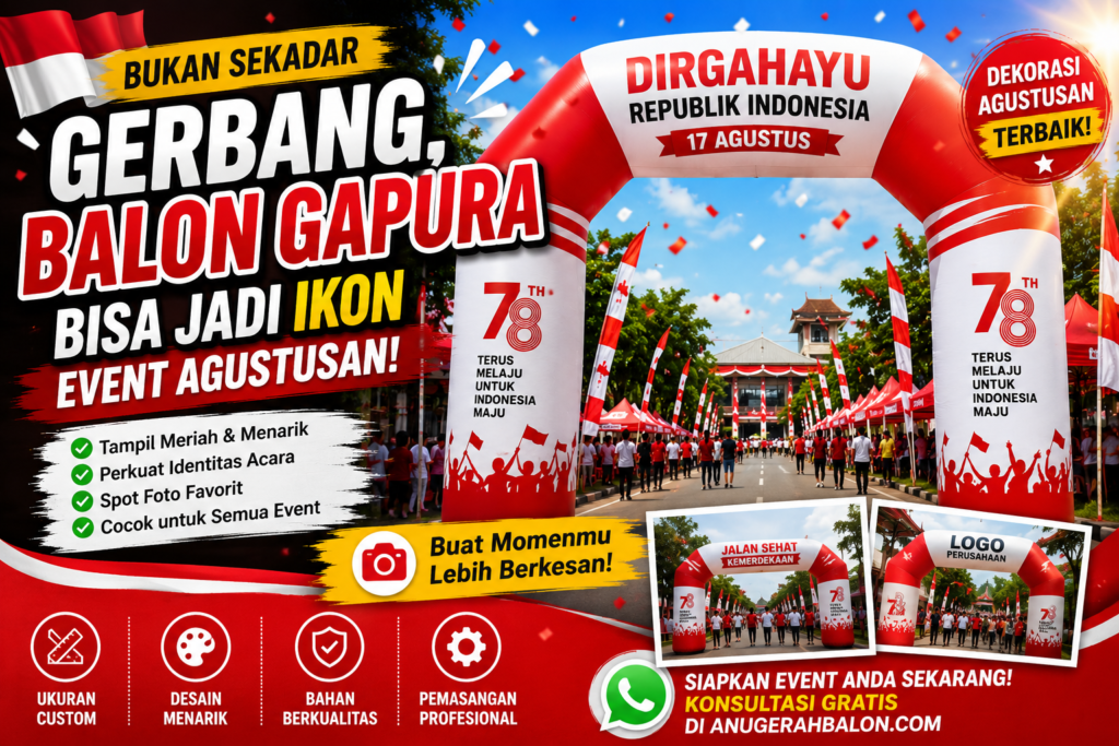 gerbang balon gapura bisa jadi ikon