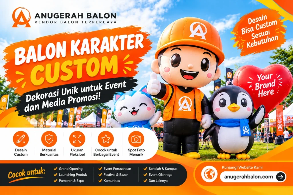 balon karakter produk