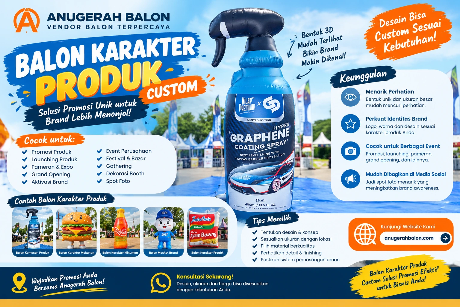 balon karakter produk